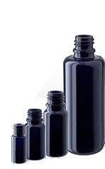 Violettglasflasche ohne Deckel DIN18 100ml 